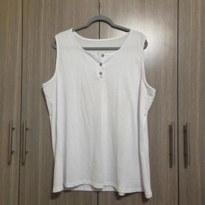 Sleeveless White Top
